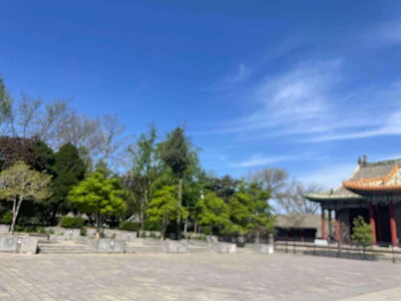 Chinese Kungfu class in old temple beside Forbidden Ci - Tea ceremony time can pair well with the lesson