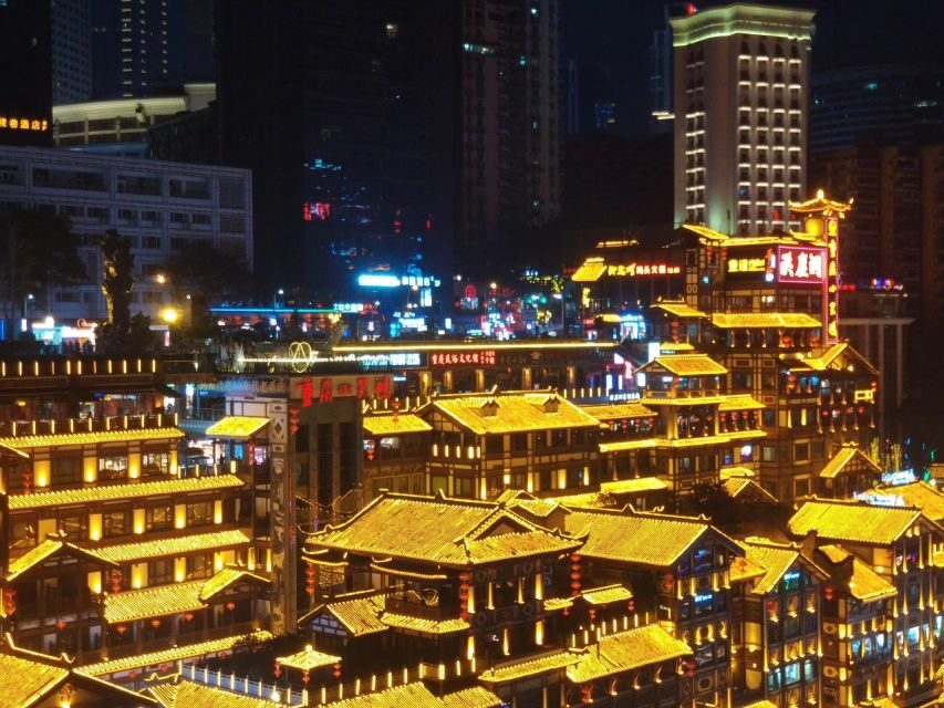 Chongqing: Illuminated Night Tour with Cruise or Hot Pot - Nanbin Road and Bell & Drum Square: Big River Confluence Views