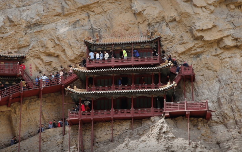 Datong: Transfer or Tour to Yungang Grottoes&Hanging Temple - Hanging Temple: 75 meters up and a mix of Buddhist, Taoist, Confucian ideas