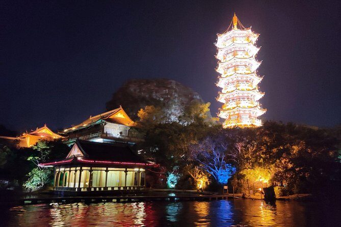 Guilin Four lakes night cruise with the English speaking driver from Guilin hotel - Price and value: $47.13 for a one-hour cruise that includes the hard parts