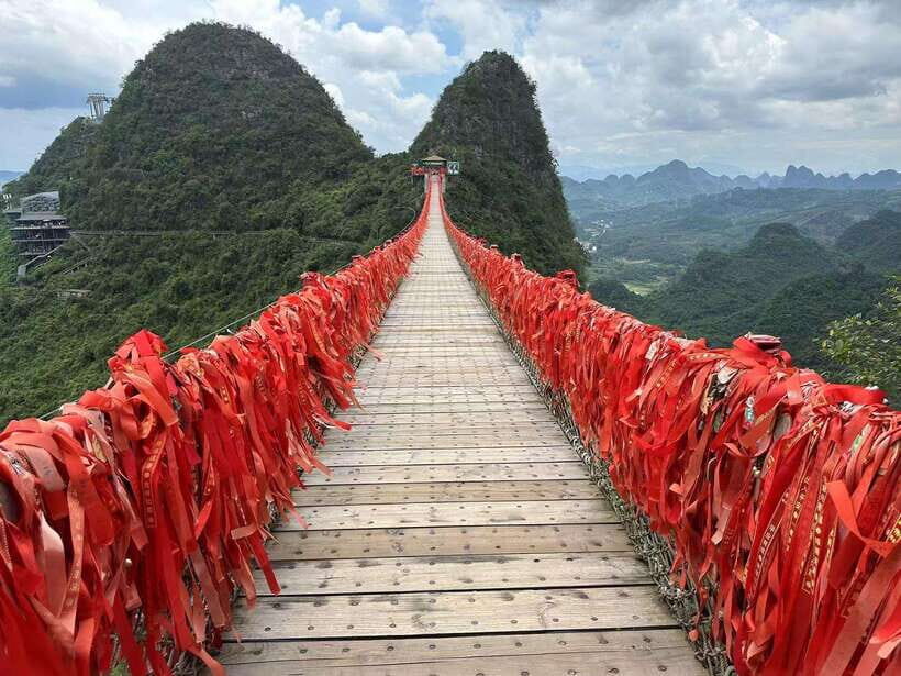 Guilin:1-Day Yangshuo bird's eye view mountains private tour - Transfer to Ruyi Peak: an efficient switch from stairs to ropeway