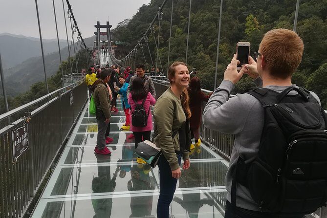 Gulong Gorge Skywalk Glass Bridge and Waterfall View Private Tour - Jinlong Cave of Qingyuan: an underground river break