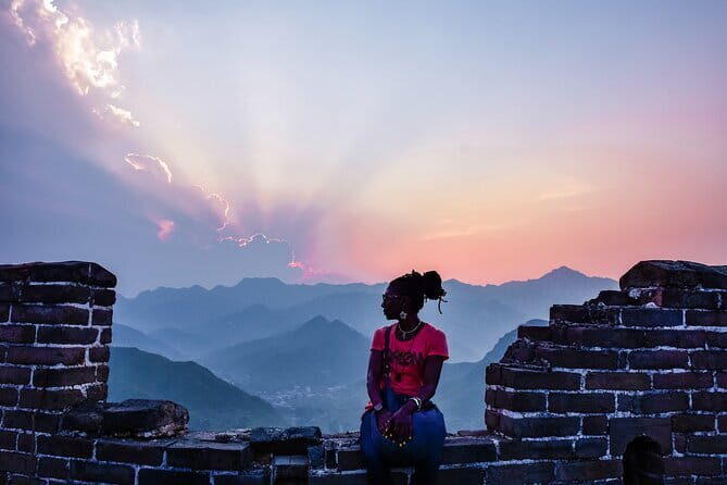 Huanghuacheng Great Wall Picnic Sunset Tour - The countryside approach: fruit fields, a short hike, then wall time
