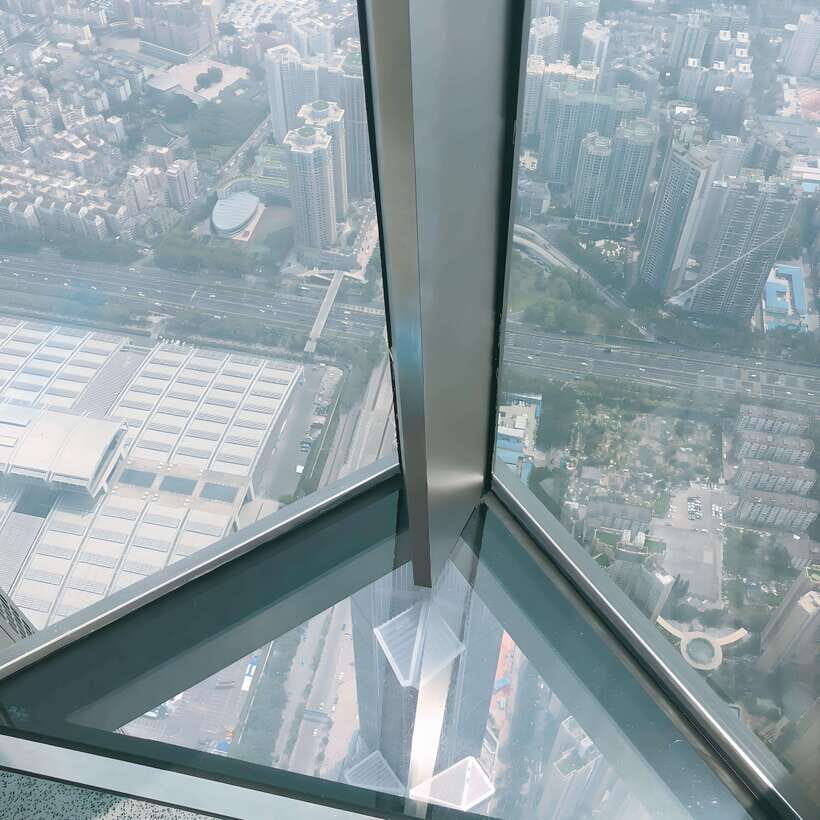 Iconic Shenzhen Skyscraper - Ping An Finance Center - First up: stepping onto the Yunji Observation Deck