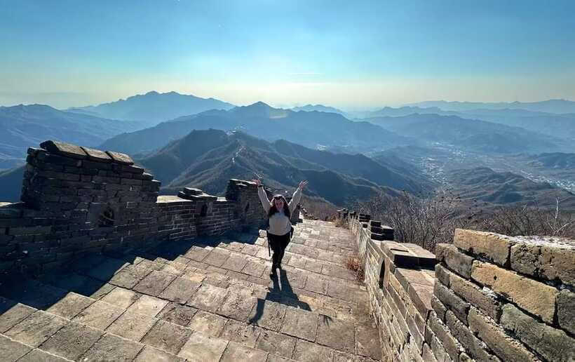 Mutianyu Great Wall 5-KM Guided Hike with Uphill Cable Car - MuBus Base Camp Lunch, tea/snacks, and luggage storage