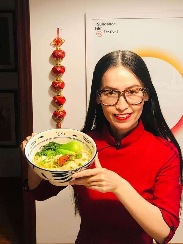 Online Cooking Class Hand Pulled Noodles by Sunflower Li - Chef Sunflower Li on Zoom: teaching that actually lands