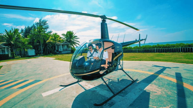 Sanya: Helicopter Tour over Haitang Bay with Atlantis Views - Getting from the base to lift-off: what the pre-flight feels like