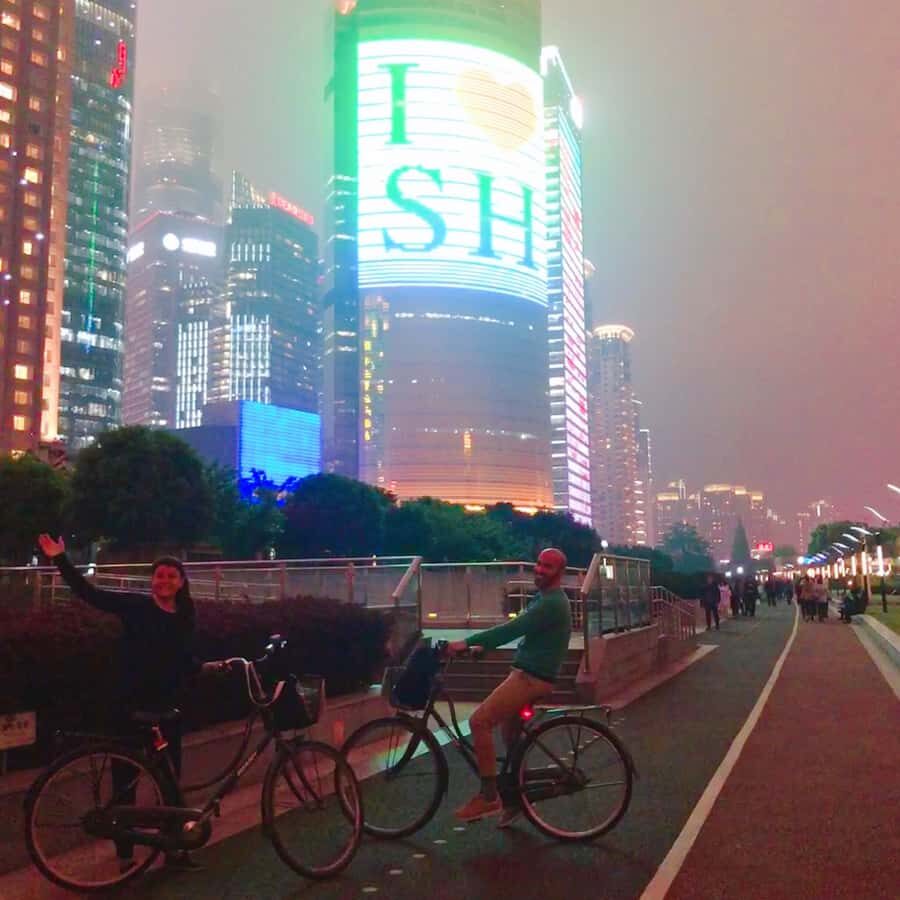 Shanghai Charming Night Small Group Bike Tour - Getting Set Up: Bike, Helmet, Ankle Bands, and Water