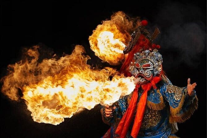 Sichuan Opera with face-changing at Sichuan opera theater - Understanding the story: subtitles, translations, and the visual language