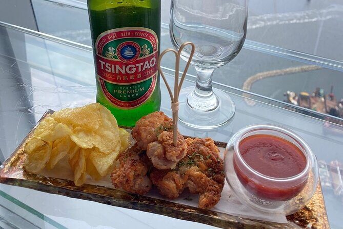 sky100 Ticket includes Fried Chicken Bites & Beer at Cafe100 - Where you meet: ICC and the sky100 redemption point
