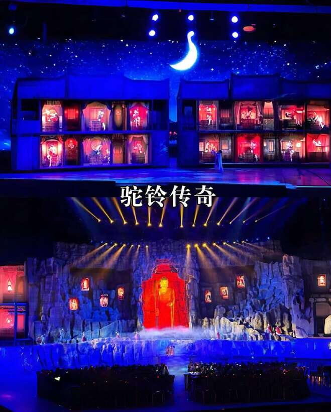 The Legend Of Camel Bell In Xi’An - Where the show happens: a massive water-and-stage setup