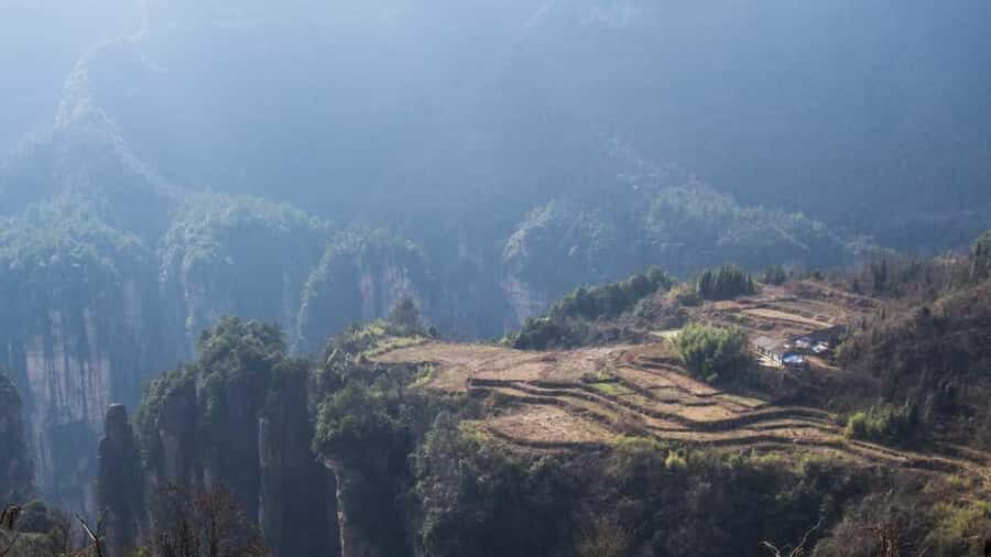Tianmen Mountain National Forest Park - Heaven-Linking Avenue From Above: the Mountain’s Famous Turns