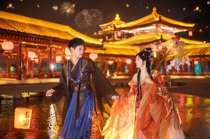 Xi'an: Hanfu and Tang Dynasty Costume Photo Shoot - Xingqing Palace and Da Tang Ever Bright City: Soft Looks and Night Lights